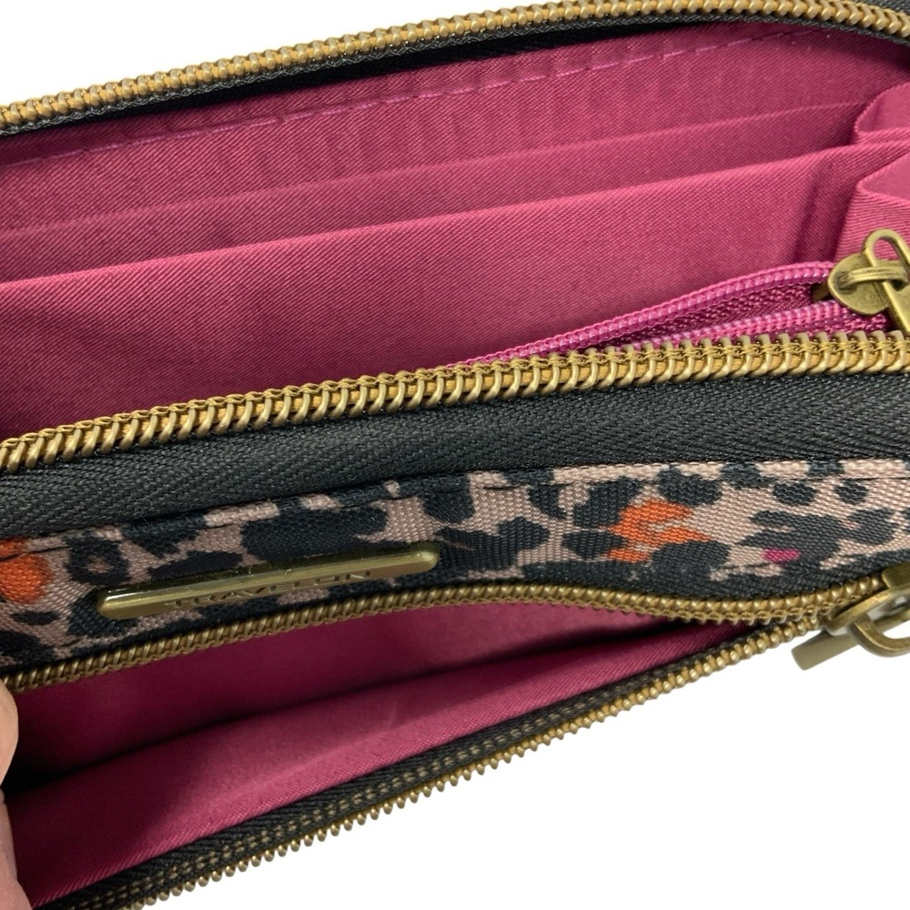 Travelon Wristlet Wallet RFID Animal Print Zip Around Identity Protection Travel - Picture 6 of 13
